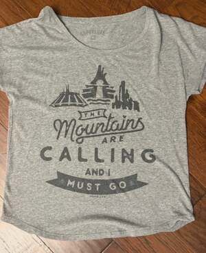 Superluxe Disney The Mountains Are Calling And I Must Go Graphic T-Shirt